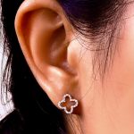 Sadie Clover Diamond Earrings - Image 2