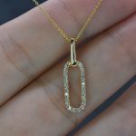 Isabella Oval Diamond Necklace - Image 2
