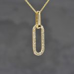 Isabella Oval Diamond Necklace - Image 3
