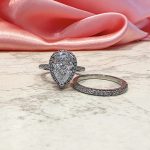 Ava Pear Diamond Moissanite Bridal Ring Set