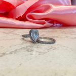 Ava Pear Diamond Moissanite Bridal Ring Set - Image 3