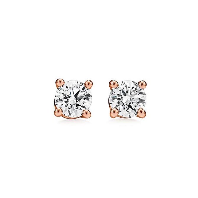 Flora 5mm Round Diamond Stud Earrings